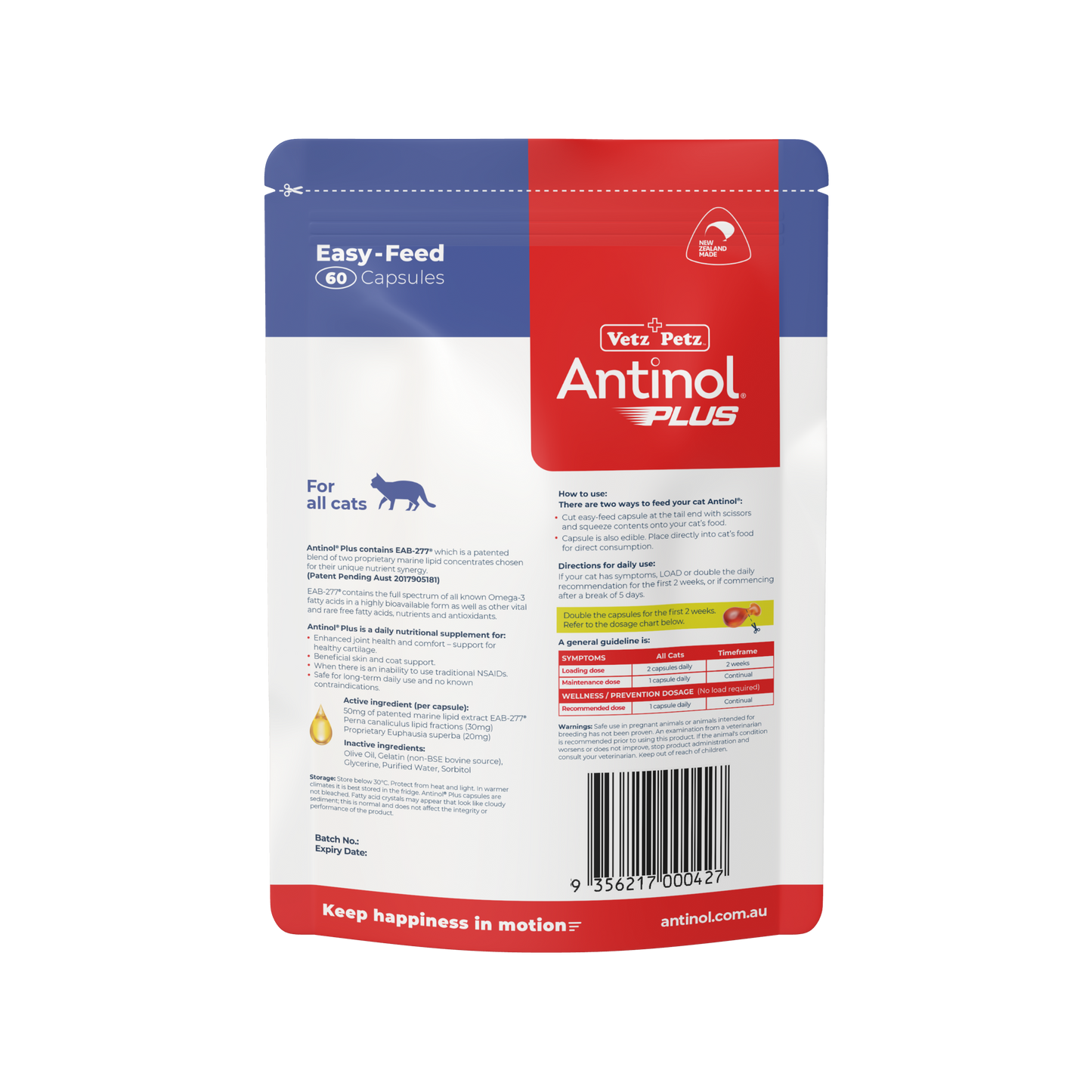 Antinol<sup>®</sup>️ Plus for Cats - Easy-Feed Capsules