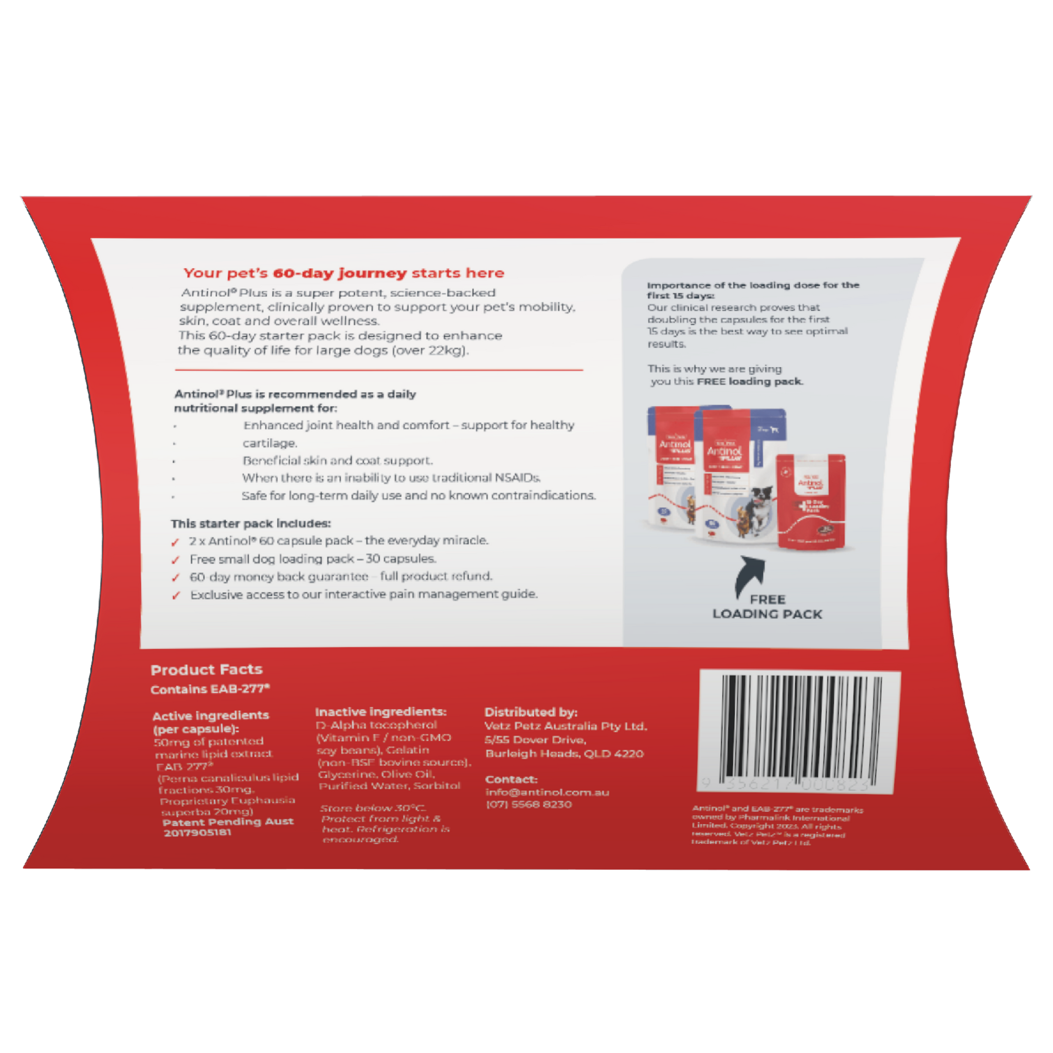 Antinol 60day Starter Pack Large Dog Antinol Australia